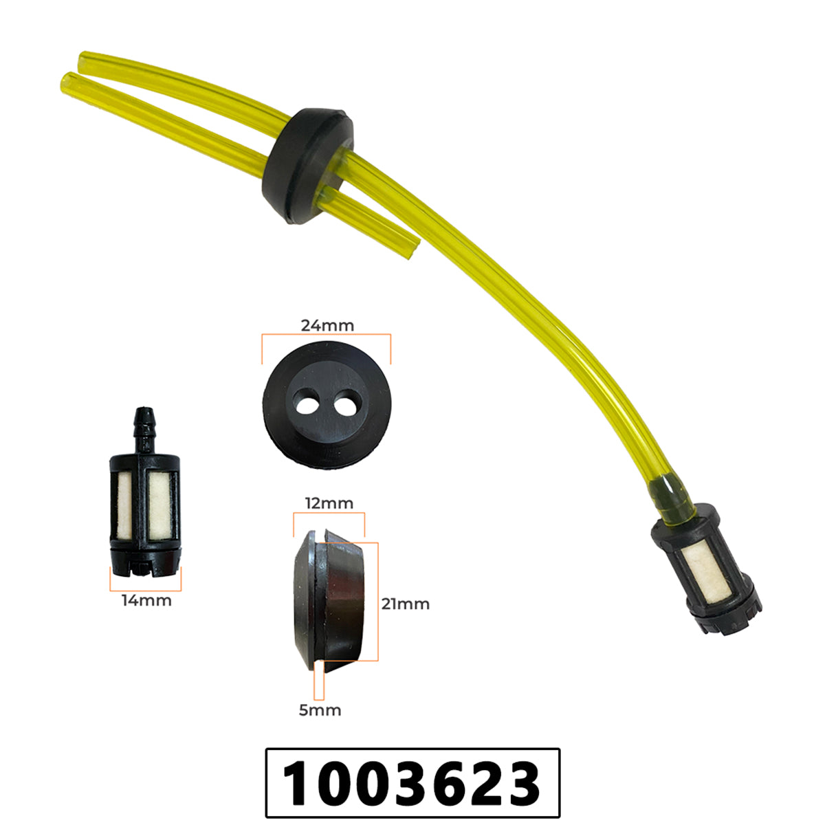 Mangueira da Gasolina para Roçadeira / perfurador / soprador - Completa com Filtro 14mm Plug 21mm – foto 1
