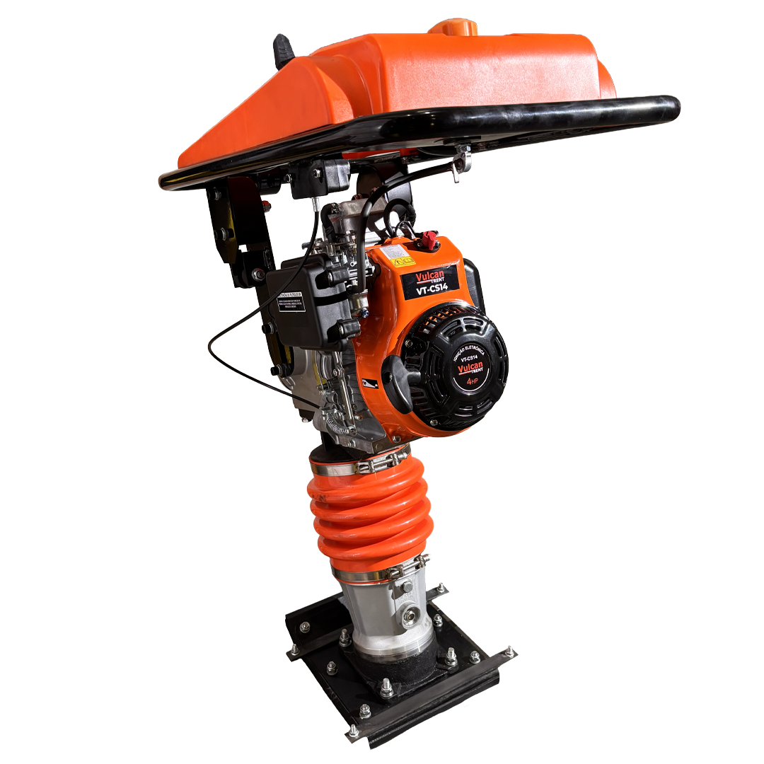 Compactador de Solo Gasolina 4 Tempos 4HP 146cc Impacto 14 kN Tipo Sapo VT-CS14 Vulcan Trent – foto 1