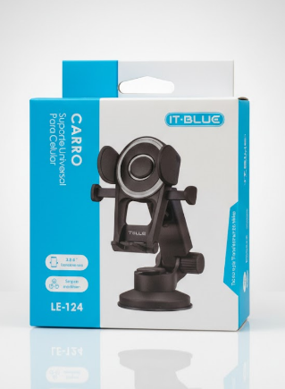 Suporte de Celular Veicular com Ventosa para Painel e Para-brisa It-Blue LE-124