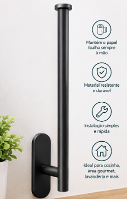 Suporte para Papel Toalha para Cozinha e Bancada Oasis OIH-4196