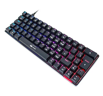 Teclado Gamer Mecânico RGB USB Type-C Switch Blue Anti-Ghosting Knup KP-TE100