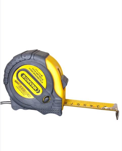Trena 10m x 25mm Emborrachada Com Presilha Para Cinto Bomder BOM-6506