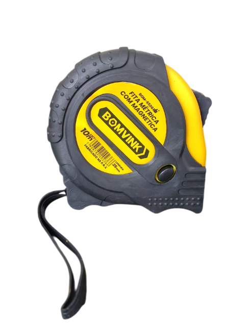 Trena 10m x 25mm Emborrachada Com Presilha Para Cinto Bomder BOM-6506