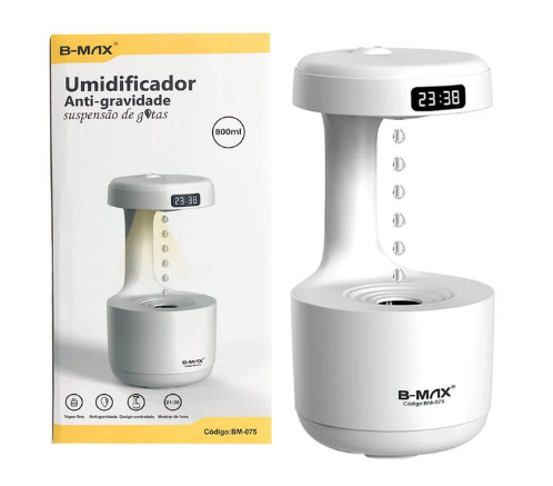 Umidificador Anti-Gravidade 800ml 5W USB Ilusão de Óptica B-Max BM-075