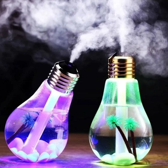 Umidificador de Ar em Formato de Lâmpada com LED 400ml Luatek LKJ-109