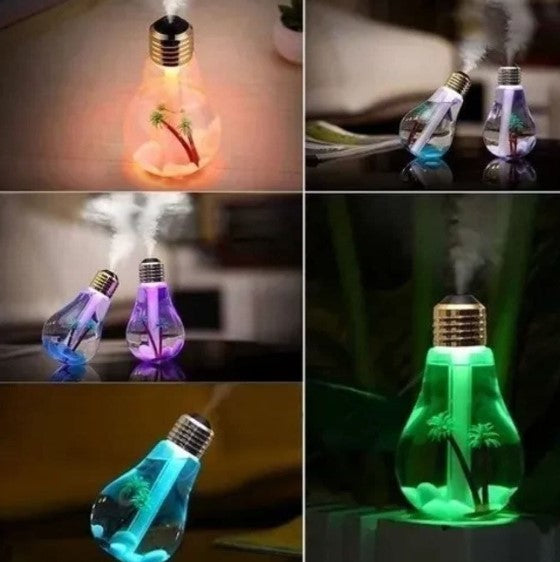 Umidificador de Ar em Formato de Lâmpada com LED 400ml Luatek LKJ-109