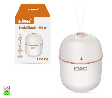 Umidificador de Ar com LED RGB 200ml Lelong LE-2332 Micro USB