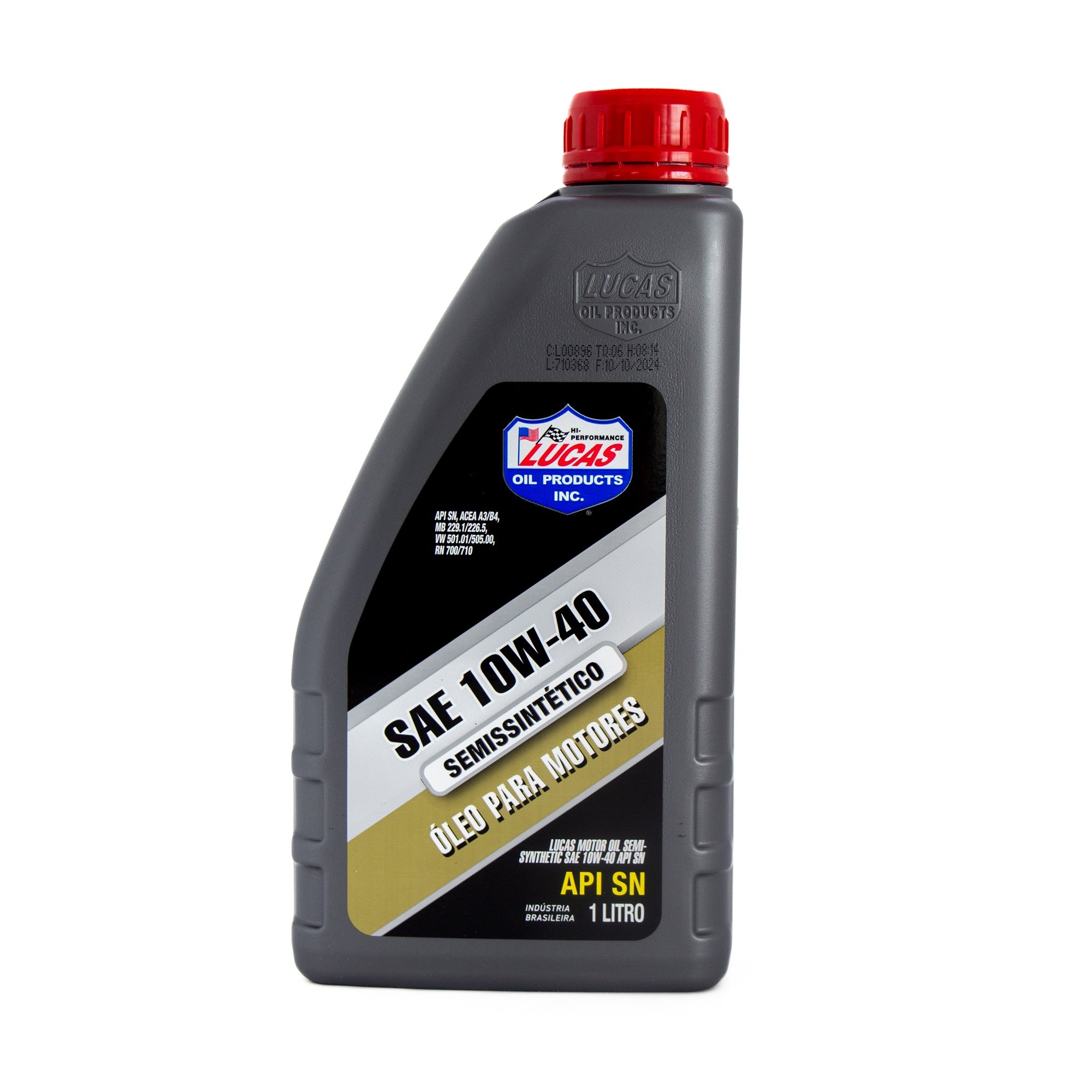 Kit 4 Óleo Lubrificante Motor Semisintético Sae 10w40 Api Sn