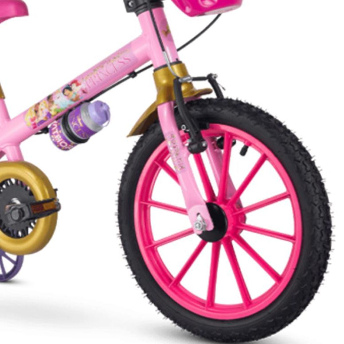 Bicicleta Passeio Infantil Disney Princesas Aro 16 Ama/Rosa