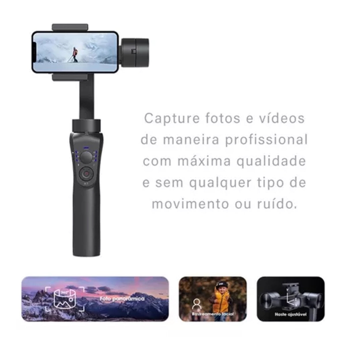 Estabilizador Celular Gimbal 3 Eixos Imagem Vídeo