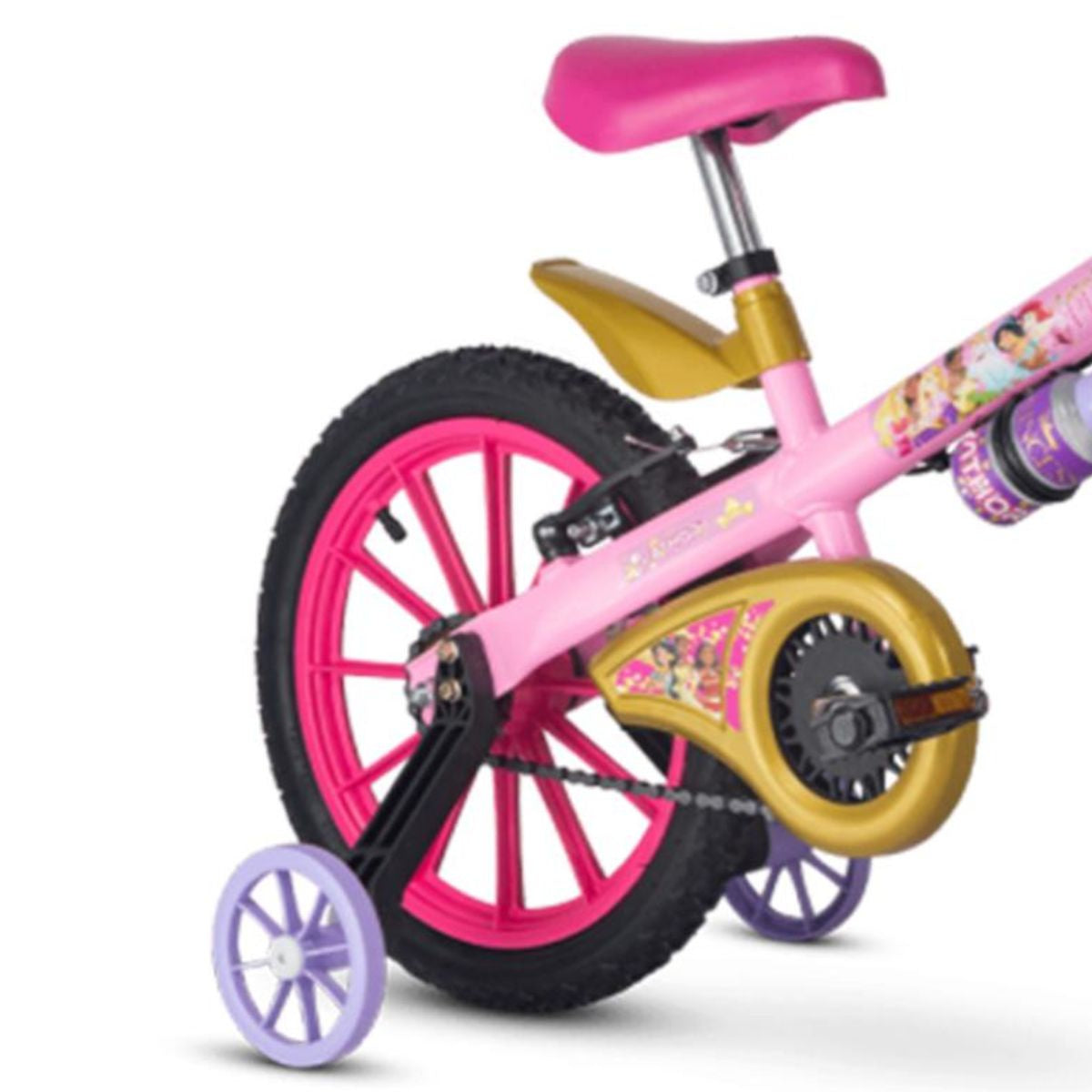 Bicicleta Passeio Infantil Disney Princesas Aro 16 Ama/Rosa