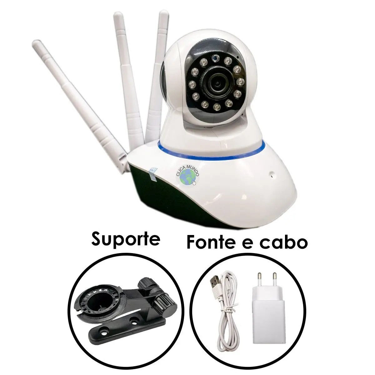Camera IP Smart Wireless Visao Noturna HD