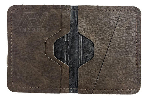 Carteira Couro Ecológico Com Bloqueador Rfid Antifurto