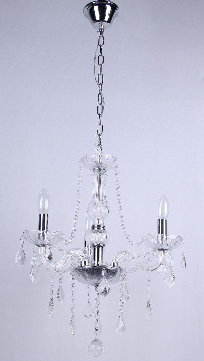 Lustre Maria Thereza 3 Lâmpadas Transparente