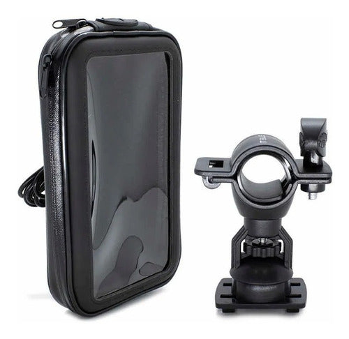 Suporte De Celular P/ Moto Entrada Usb Prova D'água It Blue