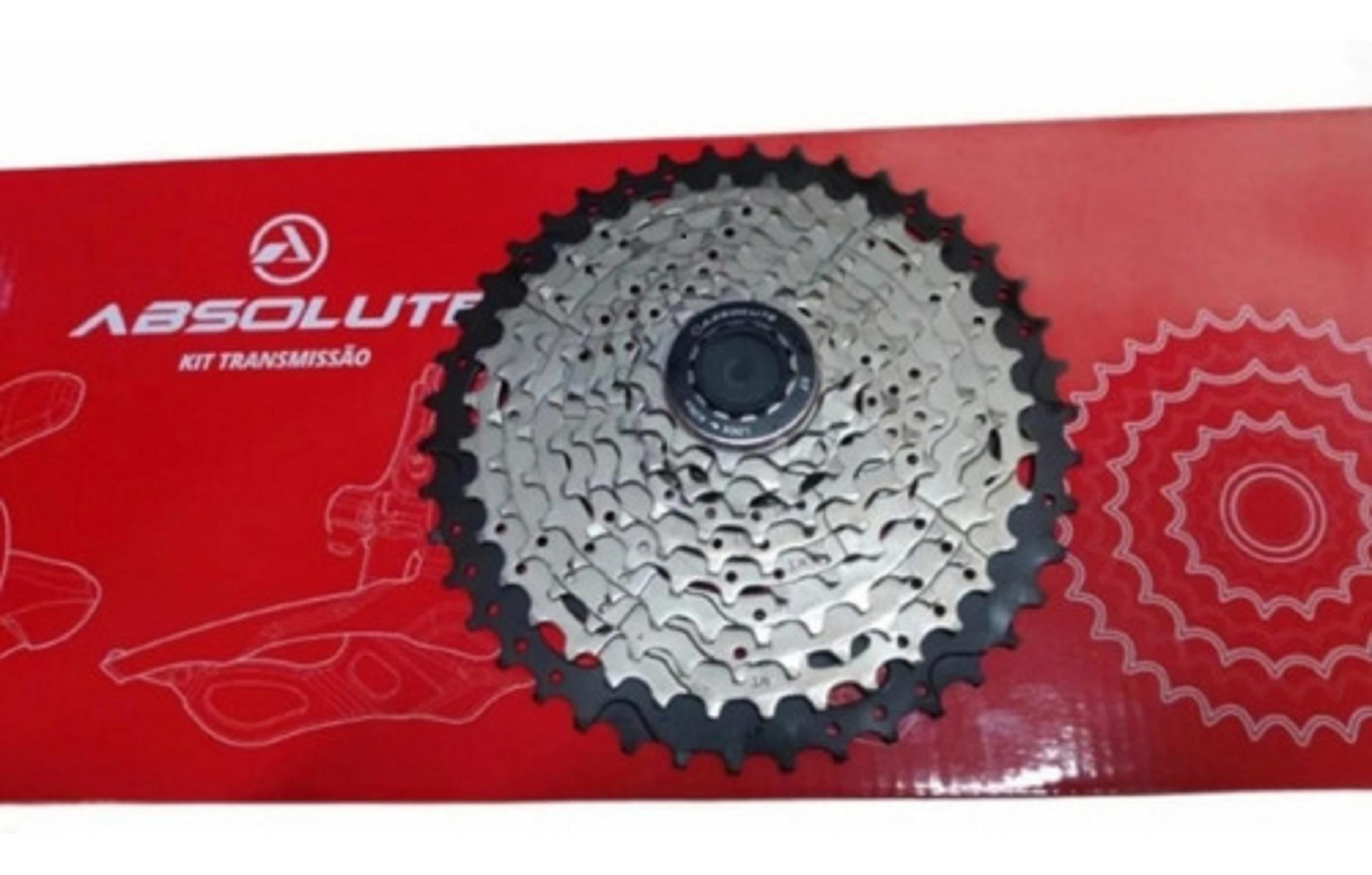 Kit Transmissão Bicicleta Absolute A7 20V Com Cassete
