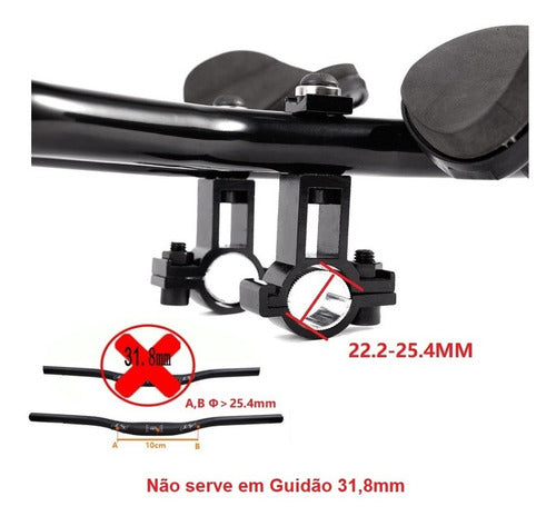 Clip Apoio Guidão Para Triathlon Speed Mtb Bike Bicicleta Pt
