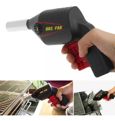 Assoprador Acende Churrasqueira Carvão Forno Lenha Lareira