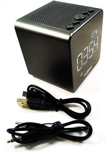 Rádio Relógio Despertador Digital Com Fm Bluetooth Le-673