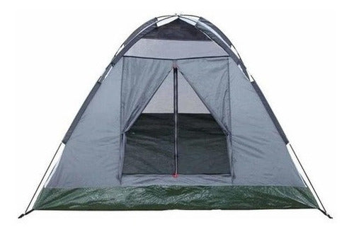 Barraca Camping Selvas 3/4 Pessoas Camuflada Sobreteto Acampamento Ntk