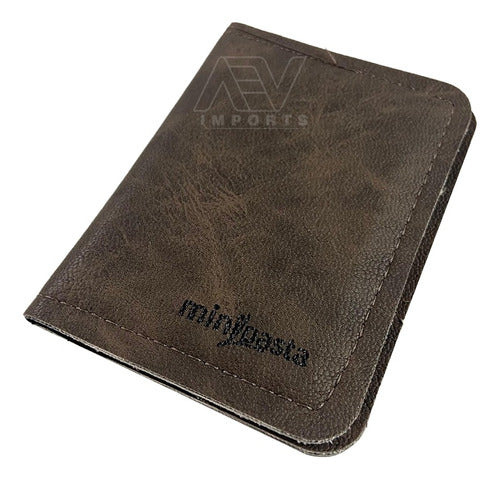 Carteira Couro Ecológico Com Bloqueador Rfid Antifurto