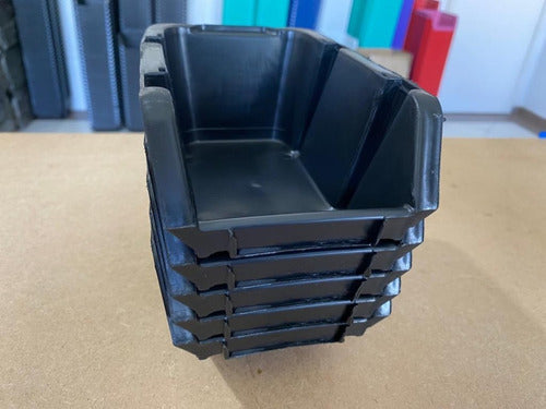 10 Peças Caixa Bin Organizadora Plástica Gaveteiro Nº5 Preto