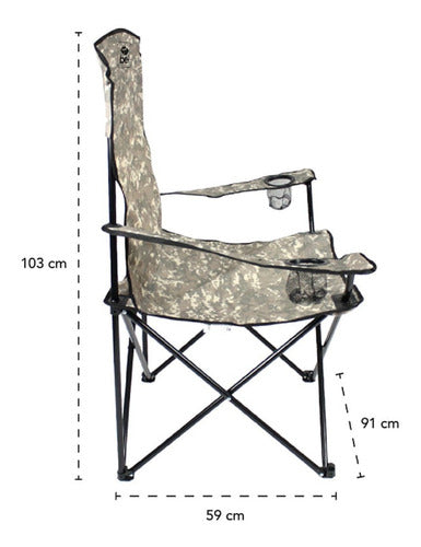 Cadeira Bel Fix Confort 150Kg Araguaia Camuflada Bege Claro