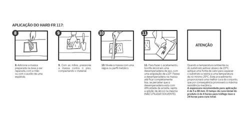 Kit 3x Unidades Argamassa Epóxi Fr 117 Reparo Pisos Hard 8kg