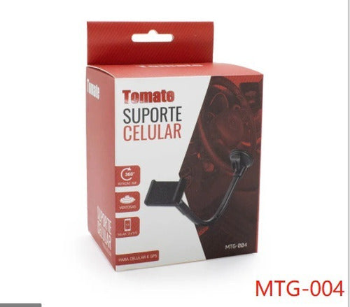 Suporte Celular E Gps Veicular Ventosa 360º Mtg-004 Tomate