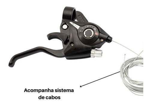 Alavanca De Cambio Vfire 24v Maçaneta Em Alumínio Com Cabos
