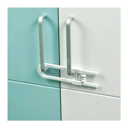 2 Trava Segurança Bebe Criança P/porta Guarda Roupas Armario