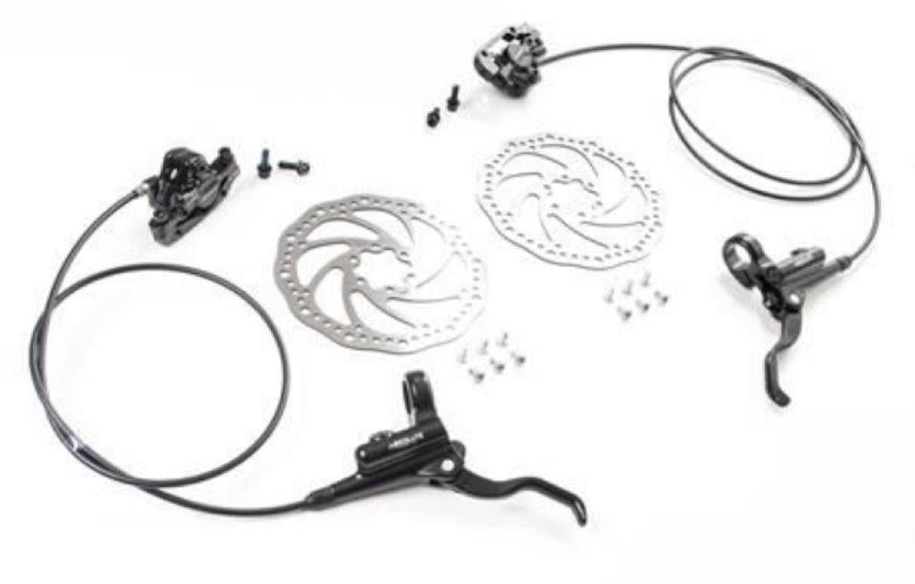 Kit Freio A Disco Hidráulico Absolute Mtb Rotor 160mm Par