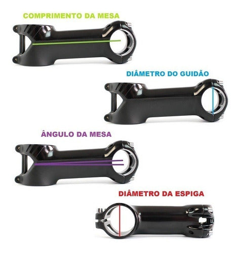 Mesa Suporte Avanço Guidão Zoom 31.8mm X 50mm X 30 Graus