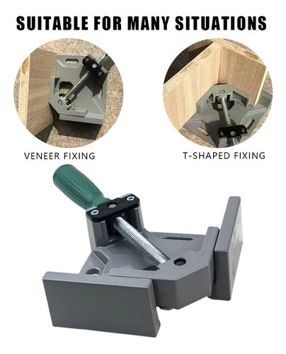 Braçadeira Esquadro Angular Canto 90° Marcenaria Serralheria