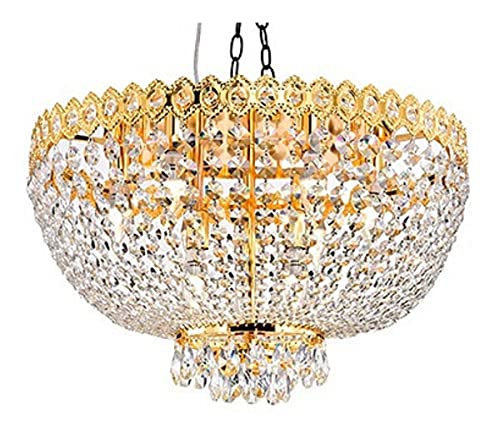 Lustre Plafon Pl10612-9.000 Urano Dourado 9 Lâmpadas E14