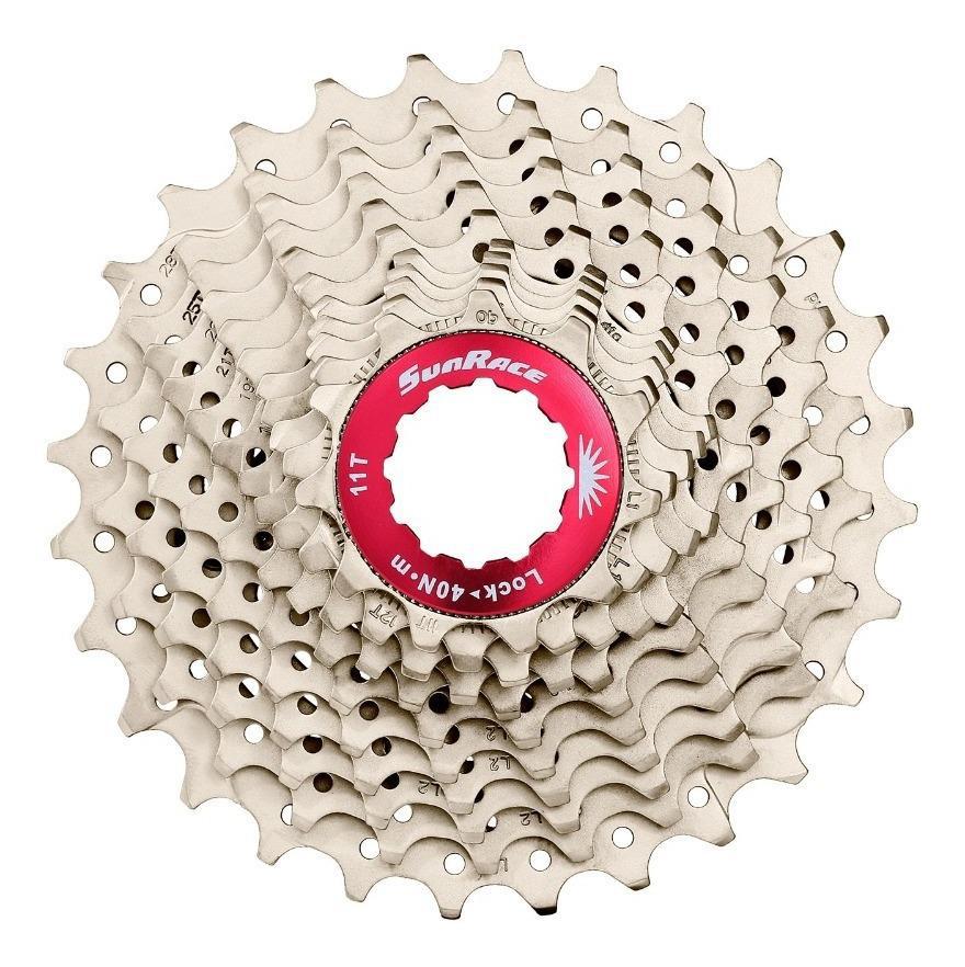 Cassete Sunrace Speed Rx1 11V 11X28 Dentes Bike Road Prata