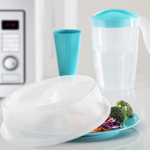 Tampa Para Microondas Transparente 24 Cm Premium Plasvale