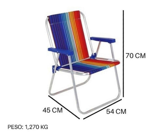 Cadeira De Praia Alta - Varanda