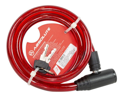 Cadeado Bike Moto Estepe Absolute 1,0mx12mm - Com Chave