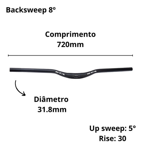 Guidão Alumínio Mesa 31.8mm Kit Bicicleta Adaptador 21.1mm