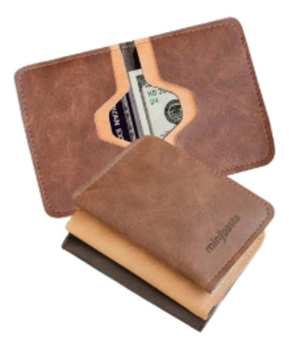 Carteira Couro Ecológico Com Bloqueador Rfid Antifurto