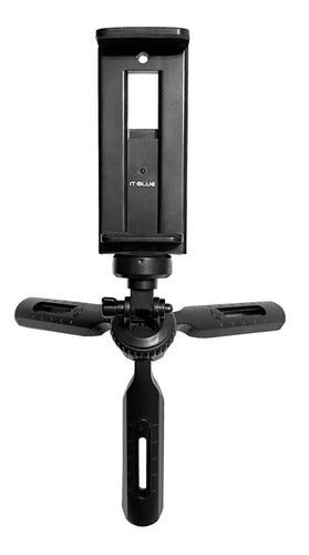 Mini Tripe Para Celular Ajustável Regulagem 360 Graus Le-058