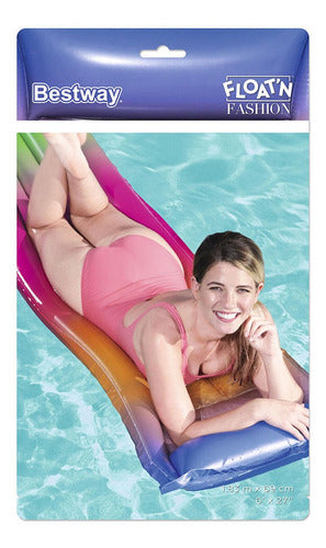 Colchão Inflável Para Piscina Bestway 170 X 54 X 15cm Em Pvc