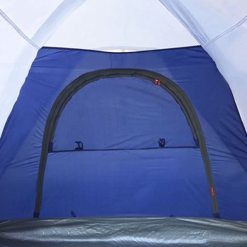 Barraca de Camping Nautika Dome Acampamento 3 Pessoas Coluna Cinza e Azul