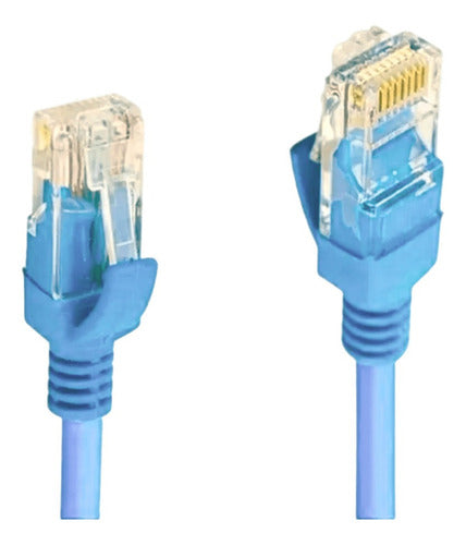 Cabo De Rede Patch Cord Flexível Rj45 Cat-6 2mt Azul Mcb-003