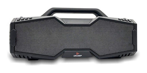 Caixa De Som Grasep Amplificada 30w Microfone Pendrive Fm Sd