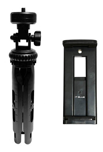 Mini Tripe Para Celular Ajustável Regulagem 360 Graus Le-058