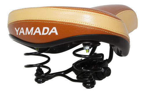 Selim Conforto Vintage/Retrô/Beach - 2 Molas (Marrom/Bege)