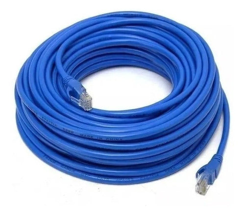 Cabo De Rede 20 Metros Rj45 Internet Lan Azul