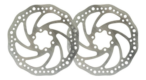 Kit Freio A Disco Bicicleta Discos Pinça Absolute Sem Cubos